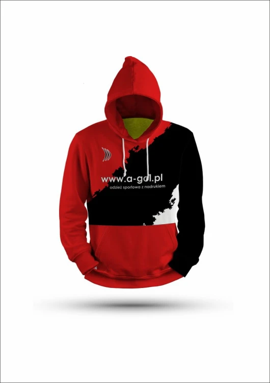 Bluza z nadrukiem dla kibica FULL PRINT z kapturem czerwony.jpg