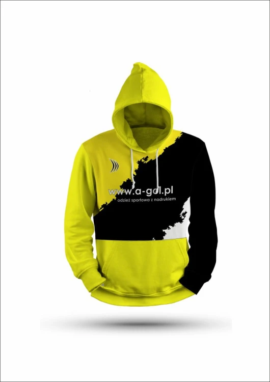 Bluza z nadrukiem dla kibica FULL PRINT z kapturem żółty.jpg